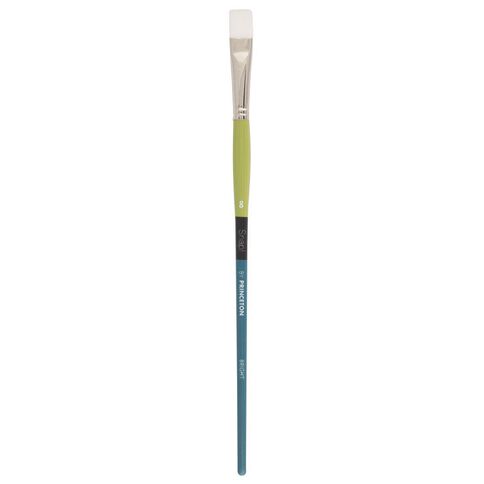 Princeton Snap Brush Long Handle Taklon Bright 8 White