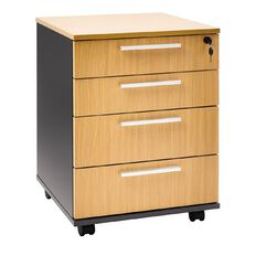 Jasper J Emerge Mobile 4 Drawer Beech/Ironstone