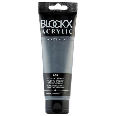 BLOCKX Acrylic Tube Metallic Hematite 120ml