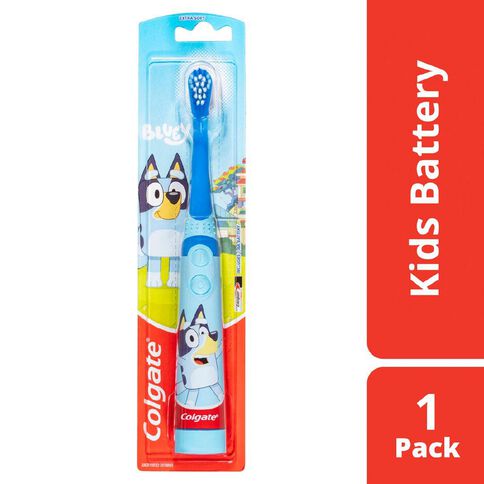 Colgate Kids' Junior Bluey Battery Powered Electric Toothbrush 1 Pack