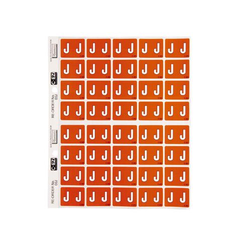 Filecorp Coloured Labels J Orange