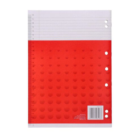 WS Exercise Book 1B8 7mm Ruled 36 Leaf Punched Red