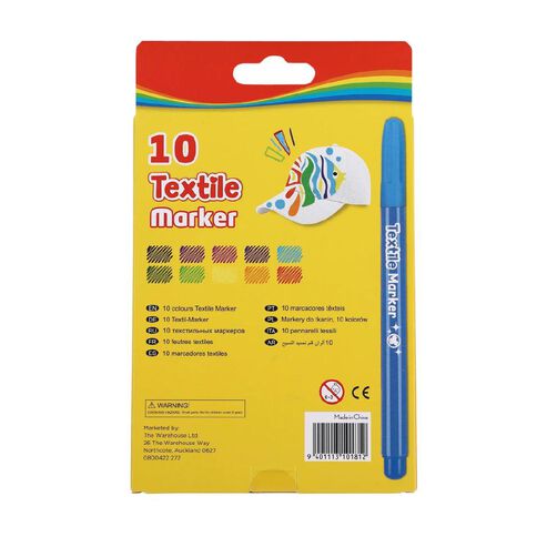 Textile Markers 10 Colours