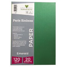 Direct Paper Paris Emboss 120gsm A4 20 Pack Emrald
