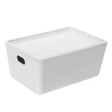 Living & Co Lisse Lidded Organiser White 4L