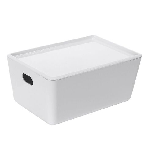 Living & Co Lisse Lidded Organiser White 4L
