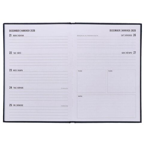 WS Mid Year Diary Navy Week To View A5 26-27
