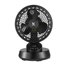 Kensington Air Circulator Desk Fan 20cm Black