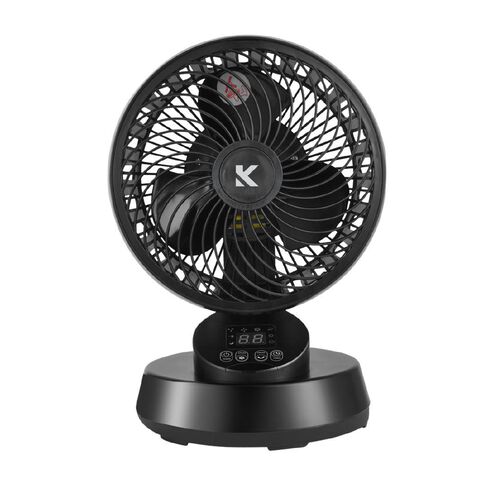 Kensington Air Circulator Desk Fan 20cm Black