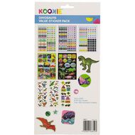 Kookie Sticker Value Pack 8 Sheet Dinosaurs