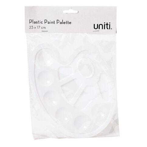 Uniti Plastic Paint Palette 23.5cm x 17cm White