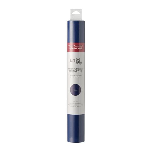 Uniti Craft Glossy Permanent Vinyl 30.5Cm X 50Cm Blue