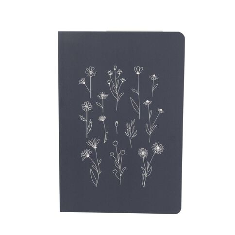 Uniti Adults Hydrangea A5 Notebook Dark Blue Uniti Adults Hydrangea A5 Notebook Dark Blue