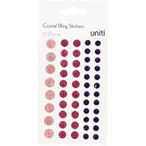 Uniti Bling Crystal Sticker 52 Piece Red Mid