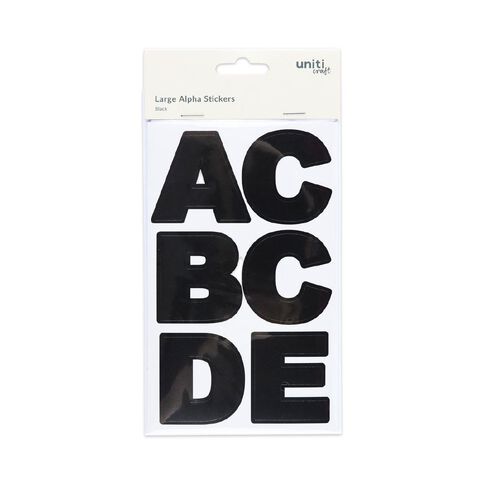 Uniti Alphabet Stickers Extra Large Black