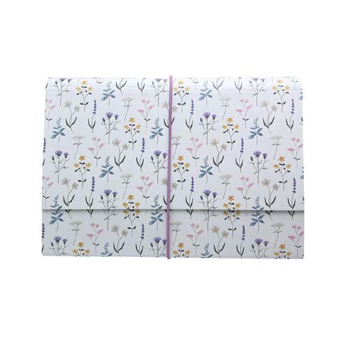 Uniti Stationery Country Calling Floral Accordion Folder A4