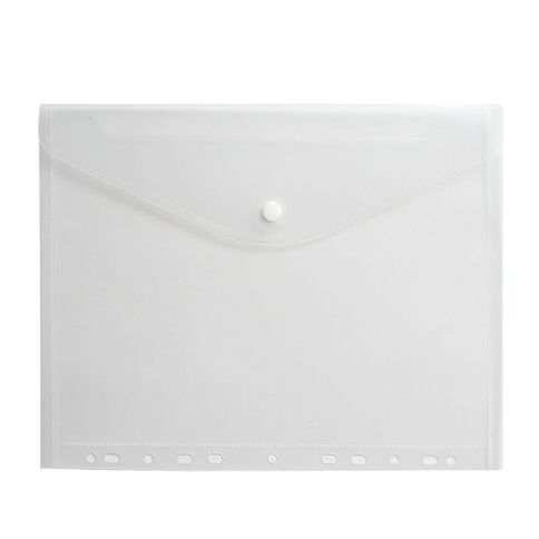 WS Domed Document Wallet Clear A4