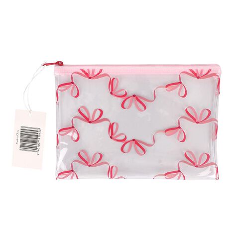 Uniti Bow Pencil Case Clear