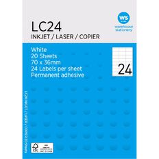 WS LC24 Labels 20 Sheets
