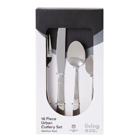 Living & Co Stainless Steel Urban Cutlery Stainless Steel 16 Piece