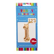 Artwrap Party Foil Balloon Number 1 Rose Gold 35cm