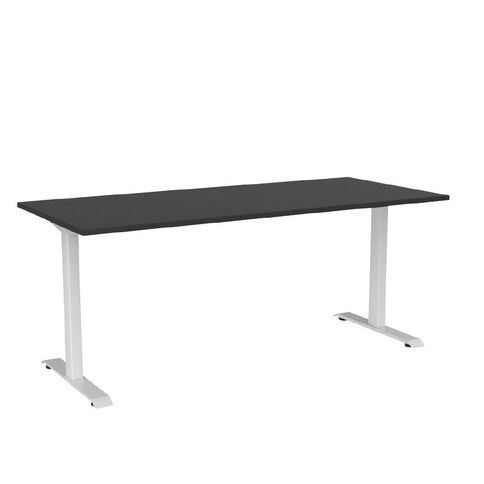Knights Haven Fixed Single Sided Desk Frame with Black Top