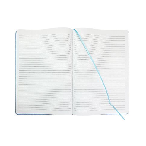 Uniti Stationery Linen A4 Notebook Blue