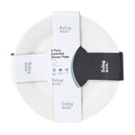 Living & Co Essential Dinner Plate 24cm White 4 Pack
