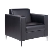 Chair Solutions Kipling One Seater with Arms Legs Vinyl Black