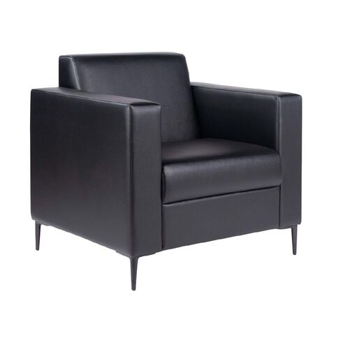 Chair Solutions Kipling One Seater with Arms Legs Vinyl Black