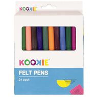 Kookie Felt Pens Multi-Coloured 24 Pack