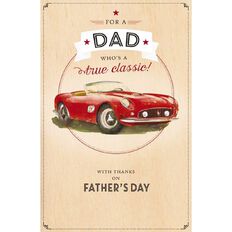 John Sands Father's Day Card Dad Red Sports Car