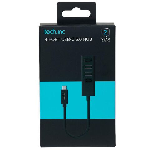 Tech.Inc USB-C 4 Port USB Adapter