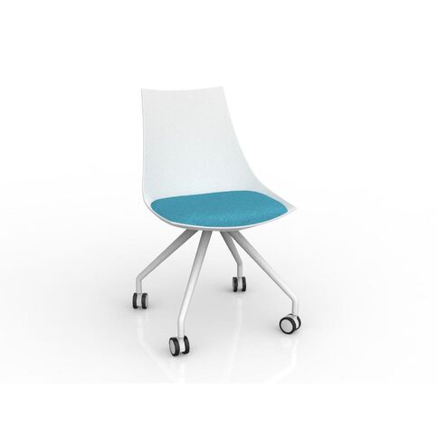 Luna White Ice Chair Blue Mid