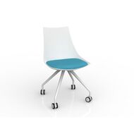 Knights Luna White Ice Chair Blue Mid Knights Luna White Ice Chair Blue Mid