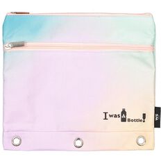Double Zip Pencil Case Pink Mid