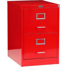 Precision Vintage VFC 2 Drawer Filing Cabinet Gloss Red Mid
