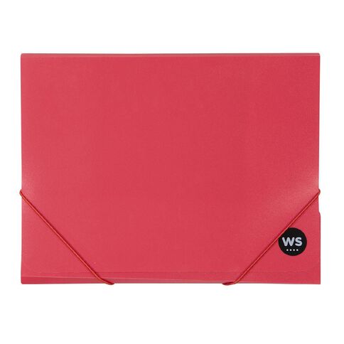 WS Wallet PP Elastic Red Mid A4