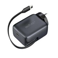 Tech.Inc 45W Wall Charger With Retractable Cable TIWAC45W
