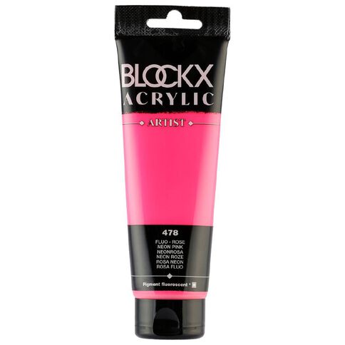BLOCKX Acrylic Tube 120ml Fluro Pink