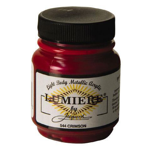 Jacquard Lumiere Acrylic Paint Crimson 66.54ml