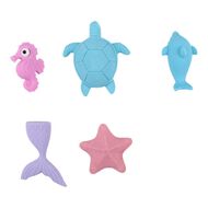Kookie Erasers Sea Creatures Colour Box 5 Pack