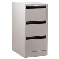 Precision Classic Filing Cabinet 3 Drawer Silver Grey