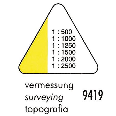 Standardgraph 9419 Tri Scale Ruler Surveying Clear