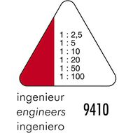 Standardgraph 9410 Tri Scale Ruler Engineer Clear