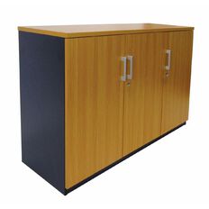 Zealand Delta Credenza 1200w x 450d x 900h Locking Beech/Charcoal
