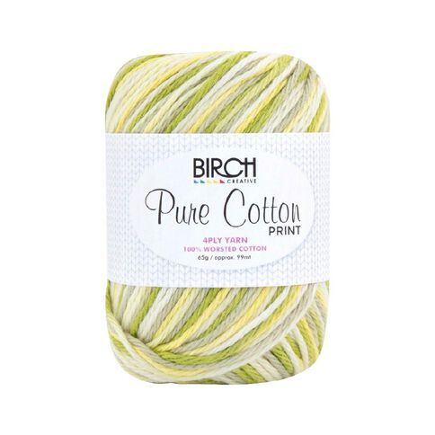 Birch Cotton Print 4Ply Worsted 100% Cotton 65G Golden Grove
