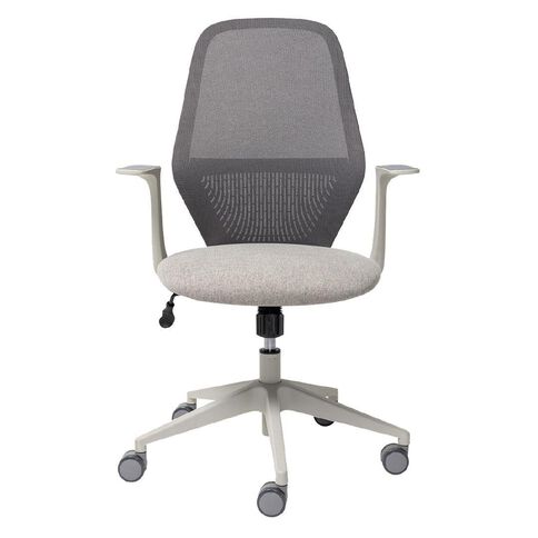 Buro Seating Mondo Soho Chair Light Grey Mesh With Arms
