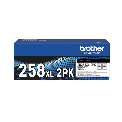 Brother TN258XLBK2PK Toner Black 2 Pack 3000 Pages