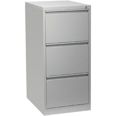 Precision Firstline 3 Drawer Vertical Filing Cabinet Silver Grey